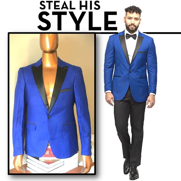 Other - Blue Dinner Jacket with Black Peak Lapel - NEW!!!